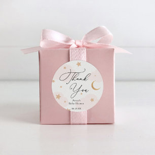 Sticker Rond Don sur le Baby shower de la lune