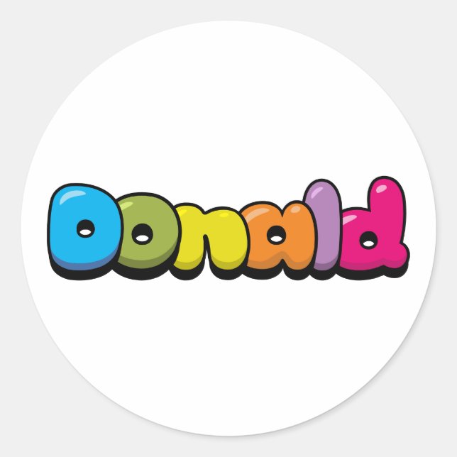 Sticker Rond Donald (Devant)