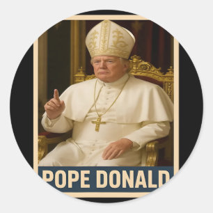 Sticker Rond Donald Pape Trump Pape Donald Trump Politique