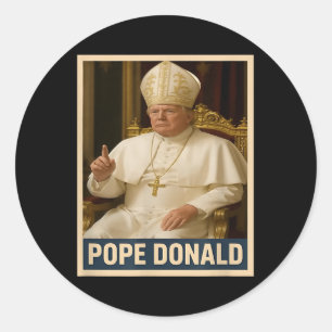 Sticker Rond Donald Pape Trump Pape Donald Trump Politique