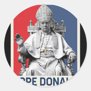 Sticker Rond Donald Pape Trump Pape Donald Trump Politique