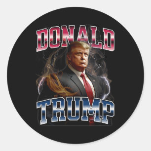 Sticker Rond Donald Trump
