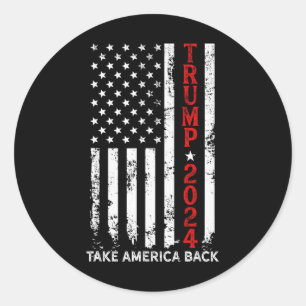 Sticker Rond Donald Trump 2024