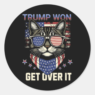 Sticker Rond Donald Trump A Remporté Les Chats Électoraux 2024