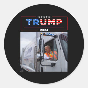 Sticker Rond Donald Trump Circule Dans Les Poubelles Chirurgie