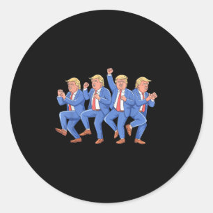 Sticker Rond Donald Trump Danse 4 juillet Trump 2025