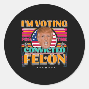 Sticker Rond Donald Trump Élections américaines 2024 - Voter Co