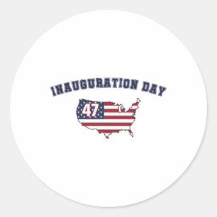 Sticker Rond Donald Trump Inauguration Day 47e Président Du