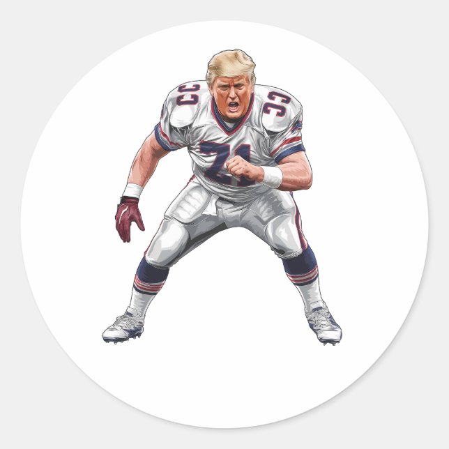 Sticker Rond Donald Trump Président de football américain 2025 (Devant)