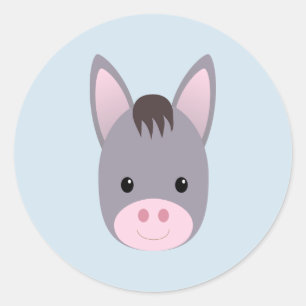 Sticker Rond Donkey