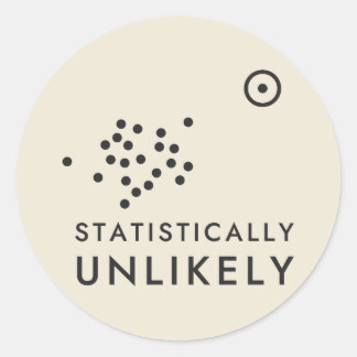 Sticker Rond Données de nuage de points statistiquement improba