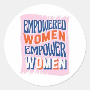 Sticker Rond Donner aux femmes les moyens d'agir