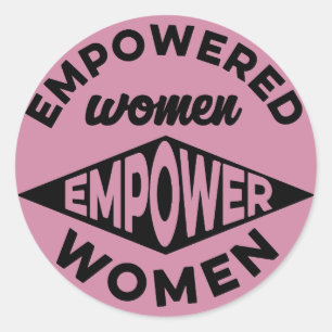 Sticker Rond Donner aux femmes les moyens d'agir