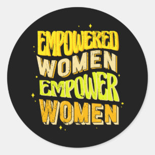 Sticker Rond Donner aux femmes les moyens d'agir pour la Journé