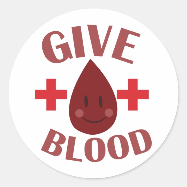 Sticker Rond Donner du sang (Devant)