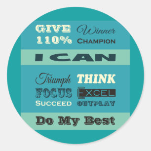 Sticker Rond Donnez 110% de motivation inspirés