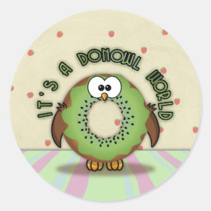 Sticker Rond donowl kiwi