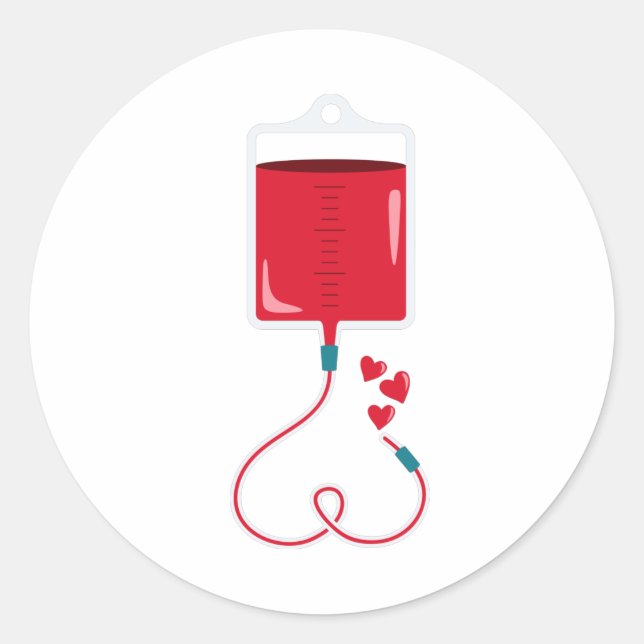 Sticker Rond Dons de sang (Devant)