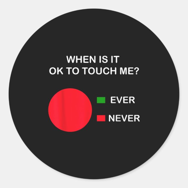 Sticker Rond Don't Touch Me - Never Touch Me Circle Graph Intro (Devant)