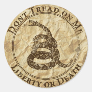 Sticker Rond Don't Tread on Me