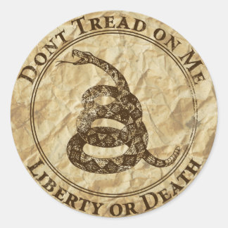 Sticker Rond Don't Tread on Me