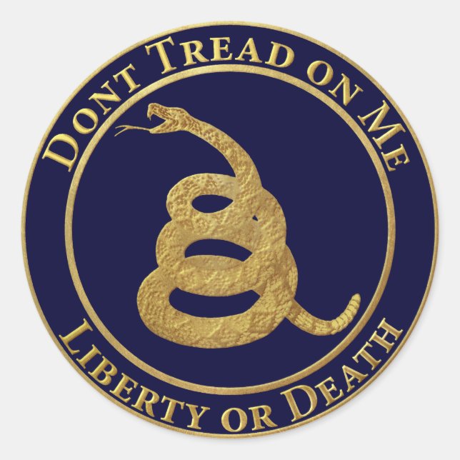 Sticker Rond Don't Tread on Me (Devant)