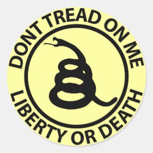 Sticker Rond Don't Tread on Me