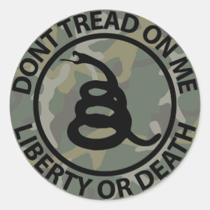 Sticker Rond Don't Tread on Me