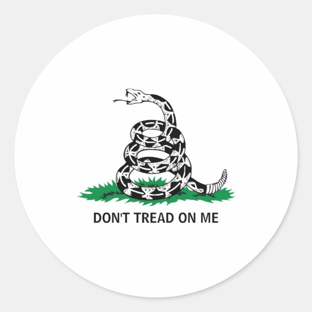 Sticker Rond Dont Tread On Me  (Devant)