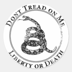 Sticker Rond Don't Tread on Me