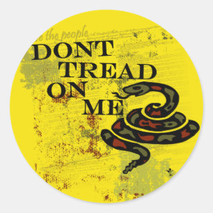 Sticker Rond Dont Tread on Me Gadsden Drapeau/Symbole