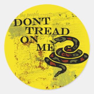 Sticker Rond Dont Tread on Me Gadsden Drapeau/Symbole