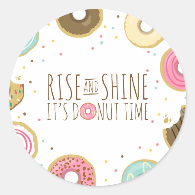 Sticker Rond Donut Anniversaire Topper Enveloppe Seal Doughnut (Devant)