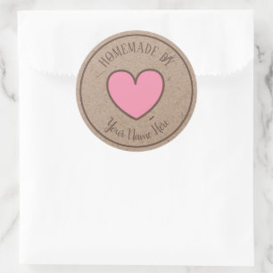 Sticker Rond Donut Coeur De Gâteau Coeur De Gâteau Fait Maison 