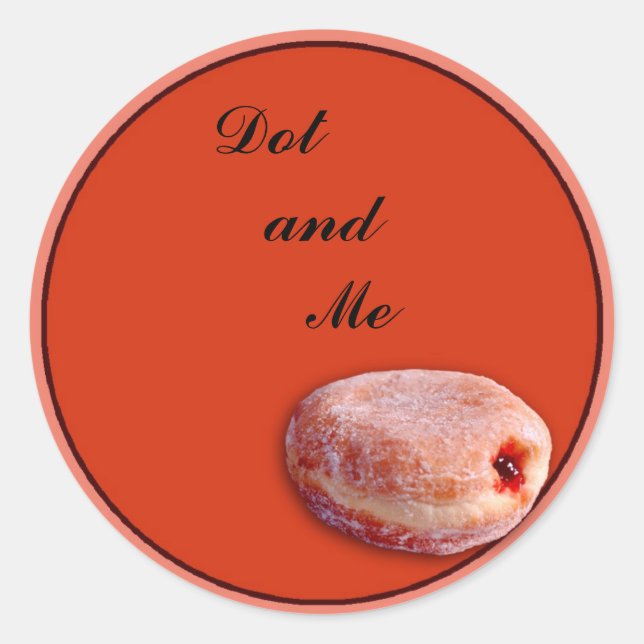 Sticker Rond Donut rempli de gelée (Devant)
