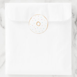 Sticker Rond Donut Sprinkel fête d'anniversaire