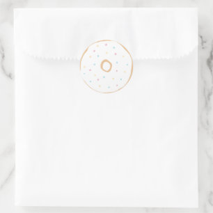 Sticker Rond Donut Sprinkel fête d'anniversaire