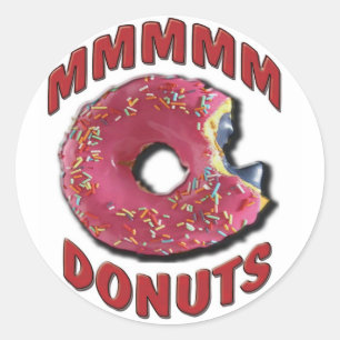 STICKER ROND DONUTS MMMMM