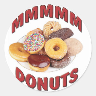 STICKER ROND DONUTS MMMMM