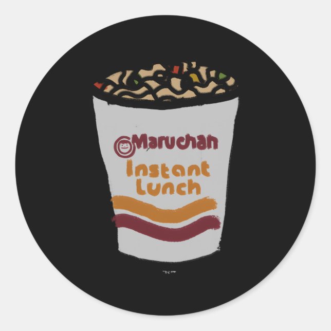 Sticker Rond Doodle à nouilles Maruchan Instant (Devant)