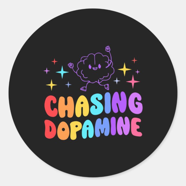 Sticker Rond Dopamine Santé mentale Esthétique (Devant)