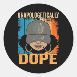 Sticker Rond Dope Femmes Noires Mois de l'histoire Junet1