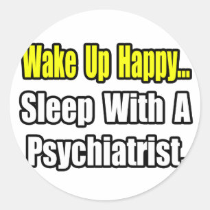 Sticker Rond Dormir avec un psychiatre