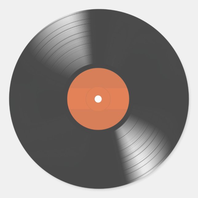 Sticker Rond Dossier de vinyle (Devant)