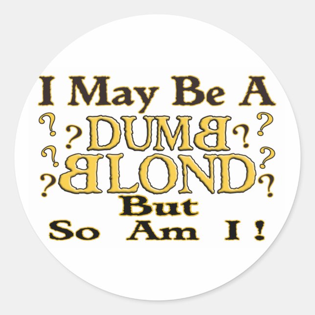 STICKER ROND "DOUBLE BLOND" (Devant)
