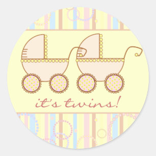 Sticker Rond Double Porte Twin Girls