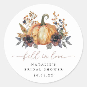 Sticker Rond Douce Chute Florale Fête de Mariage