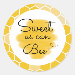 Sticker Rond Douce comme peut être   Bee party Favoriser