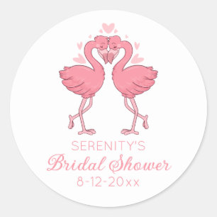 Sticker Rond Douce Flamant Rose Tropical Plage Enterrement de V