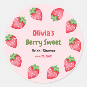 Sticker Rond Douce Mariage aux Fruits Rouges et Fraises